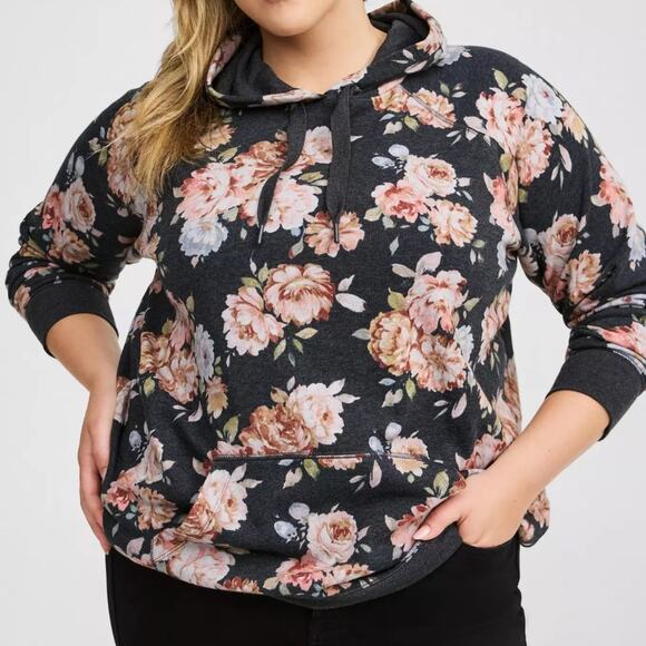 torrid Tops - TORRID Womens Classic Fit Cozy Fleece Raglan Hoodie - 3x (22-24) Plus Size NWT